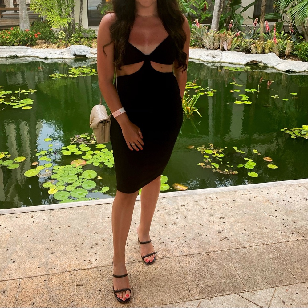 Black cut out dress